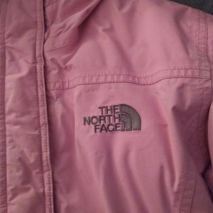 Pink girls north face coat